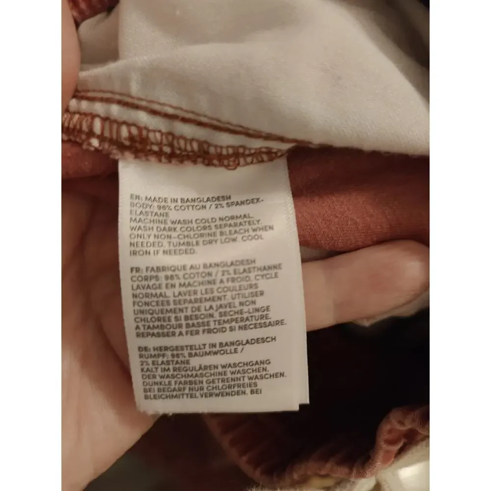 Lands End Men's Relaxed Fit Deck Cotton Pant Joggers in Burnt Clay Preppy Sz XXL